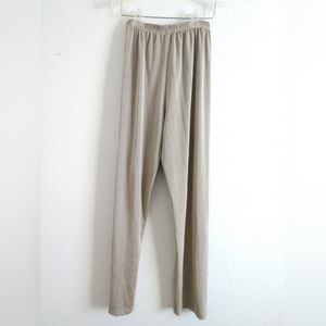 Superline Women's Beige Champagne Knit Travelers Pull On Pants Elastic Waist XS